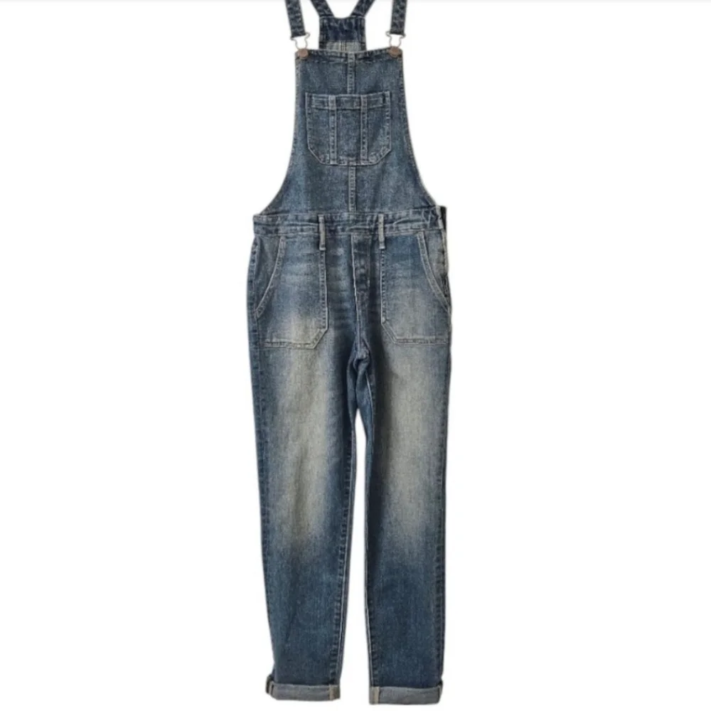 6  OLD NAVY BLUE DENIM OVERALLS WOMEN'S SIZE O - Picture 2 of 10
